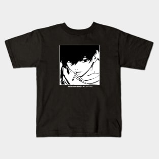 Smoking Male - Anime Manga Black and White Aesthetic Kids T-Shirt